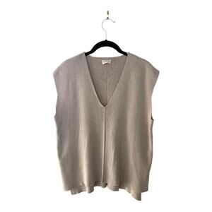 Mus & Bombon Maella Knit Sweater Vest in Tan Size S